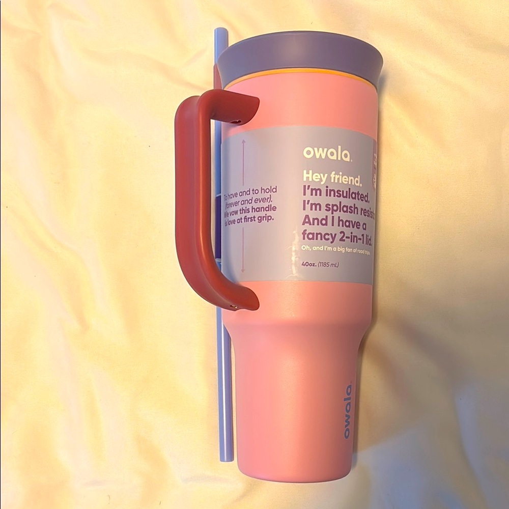 Owala Insulated 40oz Travel Tumbler w/ Straw & Handle